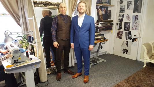 Suit tailored at our shop